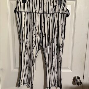 DSG Black and White Striped Leggings